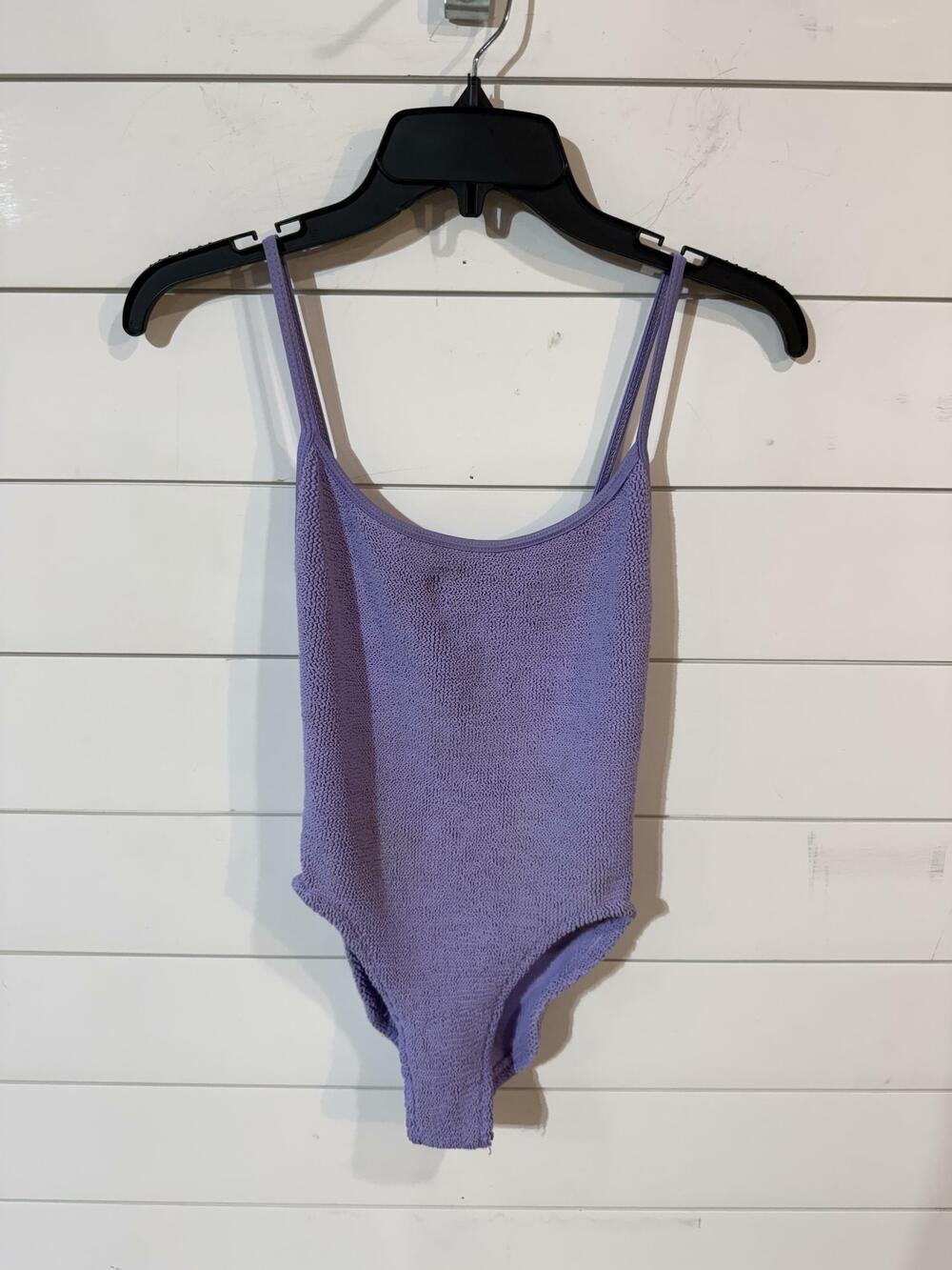 Hunza G Women's Purple Pamela Crinkle One-Piece Swim One Size RTL: $255.00 - Picture 3 of 6